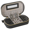 1 of 4:Ruby+Cash Faux Leather Zippered Travel Jewelry Organizer Box, Black 