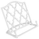 1 of 7:Home Basics - Soporte para libros de cocina de celosía marroquí de hierro fundido, color blanco, 10.5 x 5.5 x 9 pulgadas 