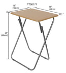 7 of 7:Home Basics Multi-Purpose Foldable Table, Natural, 19x15x26 Inches 