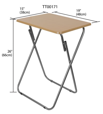 7 of 7:Home Basics Multi-Purpose Foldable Table, Natural, 19x15x26 Inches 