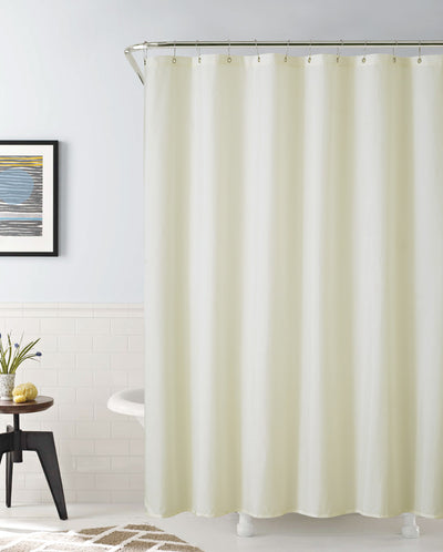1 of 1:Revêtement de douche en tissu hydrofuge laminé Aqua Block, ivoire, 72 x 72 pouces 