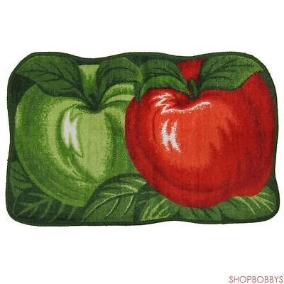 1 of 1:Tapis de cuisine imprimé pommes et fruits, 45 x 76 cm 