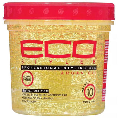 1 of 1:Eco Style Professional Styling Gel, aceite de argán, 10 Max Hold, 16 onzas 
