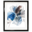 1 of 1:Premius Flower Power Floating Printed Frame Wall Art, Black-Blue, 17x21 Inches 