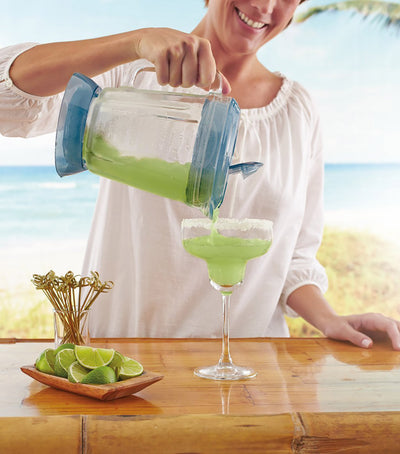 5 of 8:Margaritaville Key West Frozen Concoction Maker con bolsa de viaje, plateado y azul 