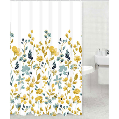 1 of 1:Rachel 13-Piece Shower Curtain Set With Hooks, Multi, 70x72 Inches 