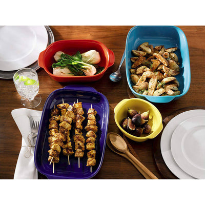 3 of 4:Corningware Ovenware Bakeware Set, Multi-color, 4-pieces 