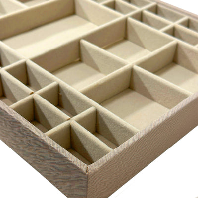 2 of 2:Solution de rangement ultime pour bijoux PREMIUS, plateau empilable, 14 x 10 x 1 pouces, gris, 41 compartiments 