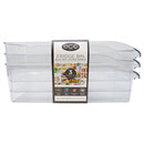 1 of 1:PREMIUS 3 Piece Fridge Bins Set with Handle, Clear, 12.2x5.9x3.6 Inches 