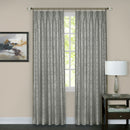 1 of 2:Windsor Quatrefoil Room Darkening Pinch Pleated Panel, Silver, 34x84 Inches 