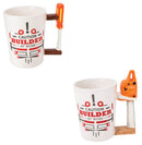 1 of 3:Sip Of Art Ceramic Tools Shaped Handle Mug Set, Chain Saw-Screw Driver, 12 Ounces (Pack of 2) 