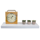 3 of 5:Home Basics Decorative Rectangular Wood Floating Shelf, White, 23.5x9x1.5 Inches 