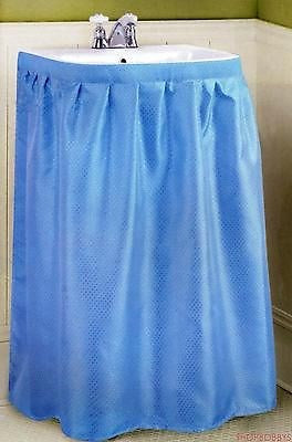 1 of 1:Dobbie Fabric Sink Skirt Blue - 55.5x35.5 