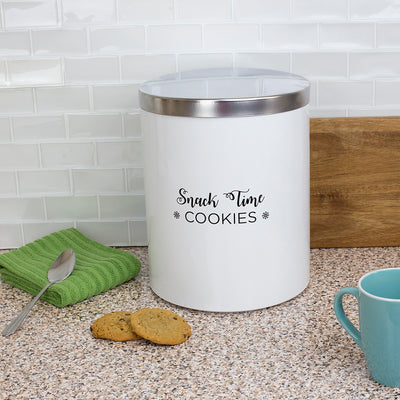 6 of 7:Grand récipient de la collection Cuisine de Home Basics avec couvercle en acier inoxydable brossé 