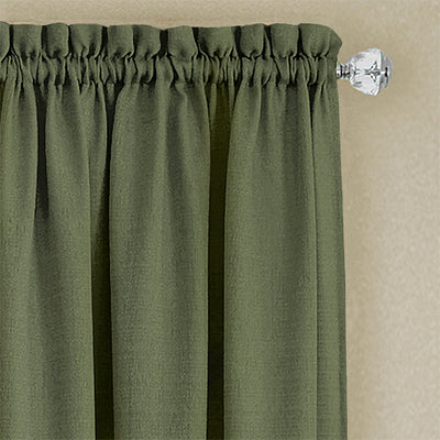 6 of 6:Panneau de fenêtre texturé Darcy à passe-tringle, vert chameau, 52 x 84 pouces 