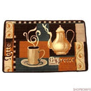 1 of 1:Alfombrilla de cocina con estampado espresso, 18 x 30 pulgadas 