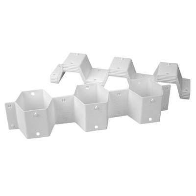 2 of 3:Home Basics Honeycomb 8 Piece Plastic Partition Drawer Divider Organizer Set, White 