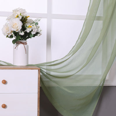 3 of 7:Sheffield 2-Pack Solid Sheer Grommet Window Panel, Sage, 76x84 Inches 