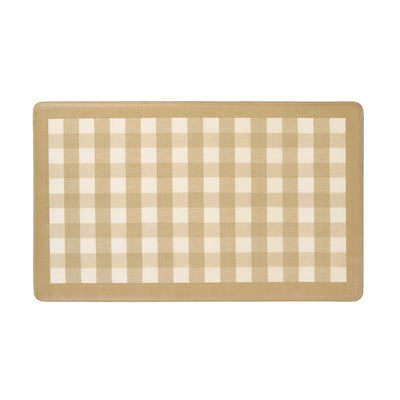 1 of 6:Achim Decorative Buffalo Check Anti-Fatigue Mat, Taupe, 18x30 Inches 