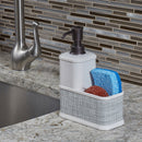 2 of 4:Home Basics Plastic Soap Dispenser with Sponge Caddy, Ivory, 13.5 Ounces 