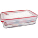 1 of 1:Sterilite Rectangle UltraSeal Food Storage Container, Rocket Red-Clear, 16 Cups 