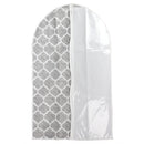 1 of 4:Home Basics Arabesque - Bolsa de tela no tejida con ventana transparente, color blanco 