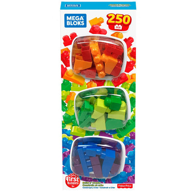 1 of 3:Mega Bloks First Builders Build 'n Create Juego de construcción de 250 piezas 
