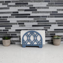 5 of 8:Home Basics Iris Collection Cast Iron Napkin Holder, Slate Blue 