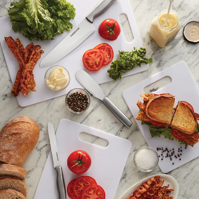3 of 5:Farberware 3-Piece Essential Cutting Board Set, White 
