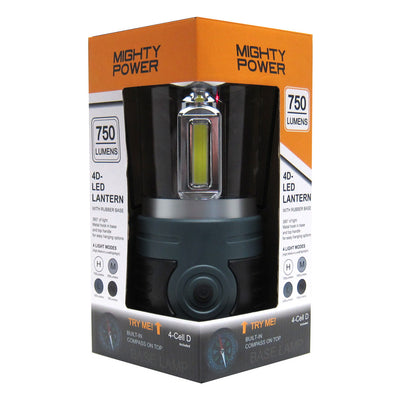 2 of 6:Linterna LED Mighty Power Cob con brújula y asa, gris-negro, 750 lúmenes 