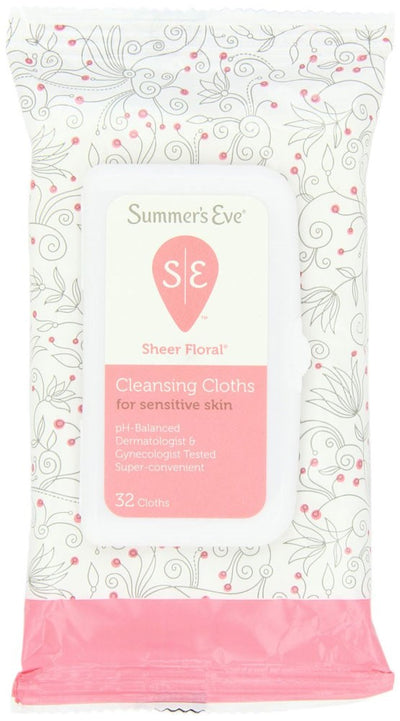 1 of 1:Summer's Eve Cleansing Cloths Sheer Floral, 32 Cloths 
