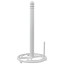 2 of 9:Home Basics Iris Collection Cast Iron Paper Towel Holder, White 