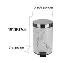 6 of 6:Poubelle en faux marbre Home Basics, blanc-gris, 3 litres 