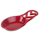 2 of 8:Home Basics Cast Iron Chevron Design Spoon Rest, Red, 7.5x3.5x1.3 Inches 