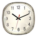 1 of 1:Harko Round Square Wall Clock, Silver, 11 Inches 