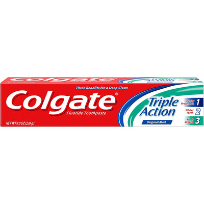 1 of 2:Colgate Triple Action Toothpaste, Mint, 8 Ounce 