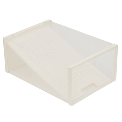 3 of 6:Boîte à chaussures Home Basics en plastique avec séparateur pour 2 paires, transparente, 34 x 24 x 15 cm 