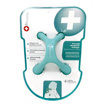 1 of 2:Bio Swiss Wellness 4 Point Therapeutic Massager, Blue 
