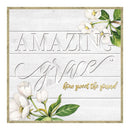 1 of 1:Premius Gracious Quotes Framed Wall Decor With Mirror Cut-Outs, Amazing Grace, 12x12 Inches 