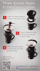 2 of 2:Melitta Pour Over Single Cup Coffee Brewer con taza de cerámica, color negro 