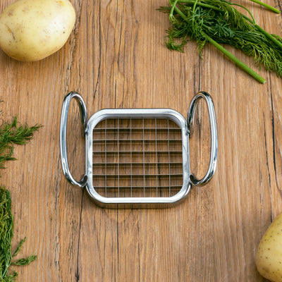 2 of 3:Home Basics Stainless Steel French Fry Cutter, Silver, 5x2.5 Inches 