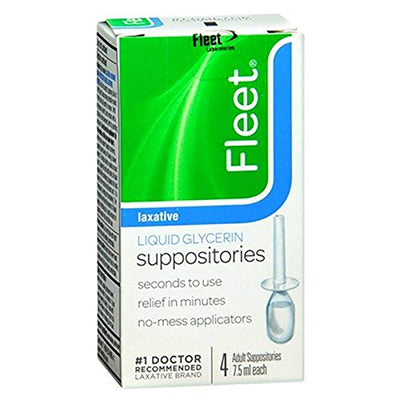 1 of 2:Suppositoires laxatifs à la glycérine liquide Fleet, 4 unités, 7,5 ml 