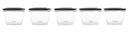 4 of 5:Ensemble de 5 contenants Rubbermaid Premier Easy Find avec couvercles, transparents, 7 tasses 