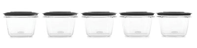 4 of 5:Ensemble de 5 contenants Rubbermaid Premier Easy Find avec couvercles, transparents, 7 tasses 