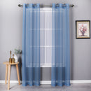 1 of 7:Sheffield 2-Pack Solid Sheer Grommet Window Panel, Blue, 76x84 Inches 