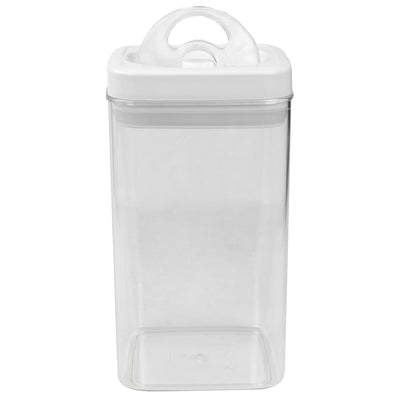 2 of 6:Home Basics Twist N’ Lock Square Food Storage Canister, Clear, 2.3 Liters 
