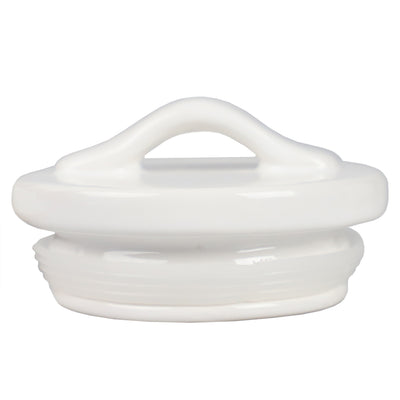 3 of 4:Home Basics 3 Piece Ceramic Canister Set with Bamboo Accents, White 