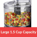 5 of 5:Dominion Home Mini Food Chopper, Black, 1.5 Cups 
