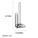 5 of 5:Home Basics Double Wire Free Standing Paper Towel Holder, Black 