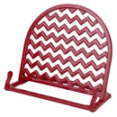 1 of 4:Home Basics Cast Iron Chevron Design Cookbook Stand, Red, 10.5x5.5x9 Inches 